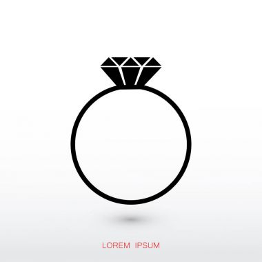 Yüzük düz simgesi