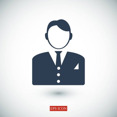 İşadamı Düz Simge