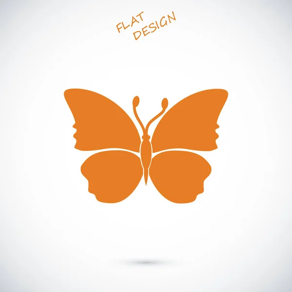 Illustration icône papillon — Image vectorielle