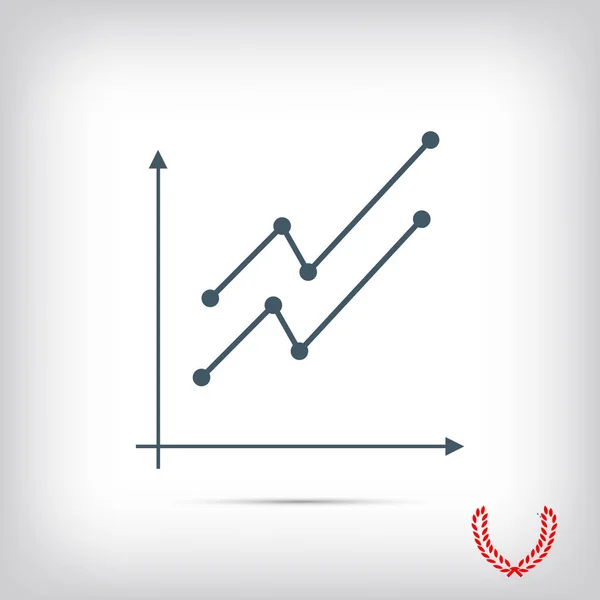 Γράφημα Graph εικονίδιο — Διανυσματικό Αρχείο