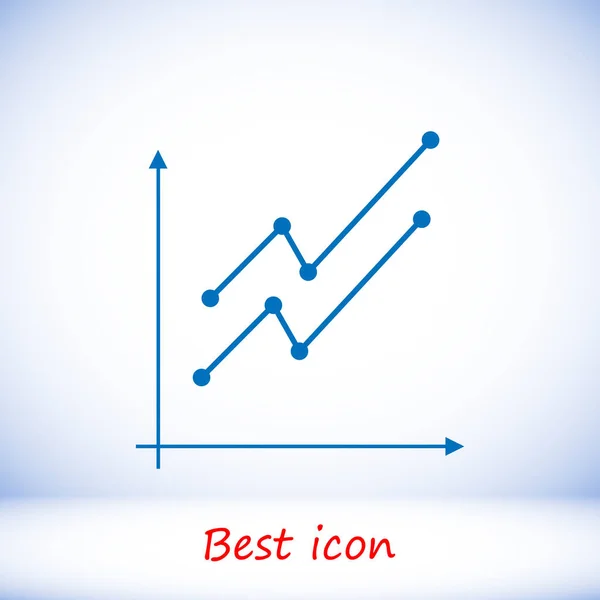 Graph-grafiek pictogram — Stockvector