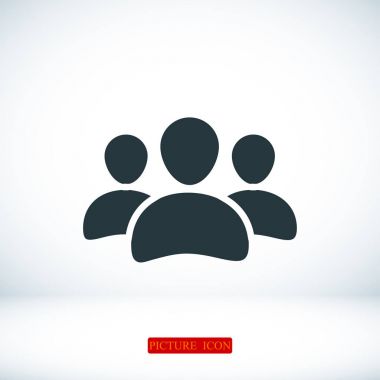 İnsanlar düz simgesi