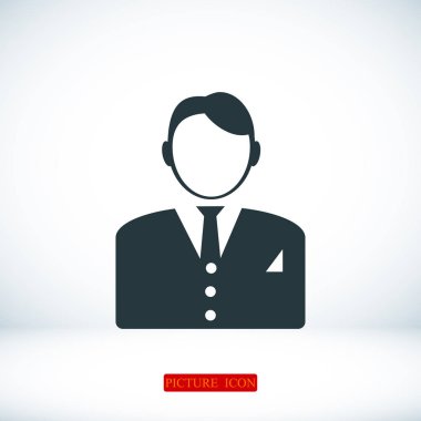 İşadamı Düz Simge