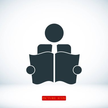 kitap okuyucu işareti simgesi