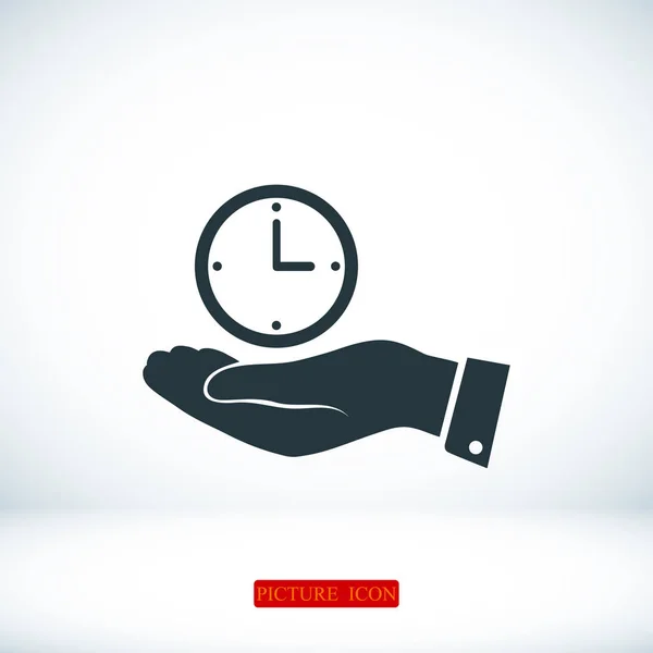 Saat Düz Simgesi — Stok Vektör