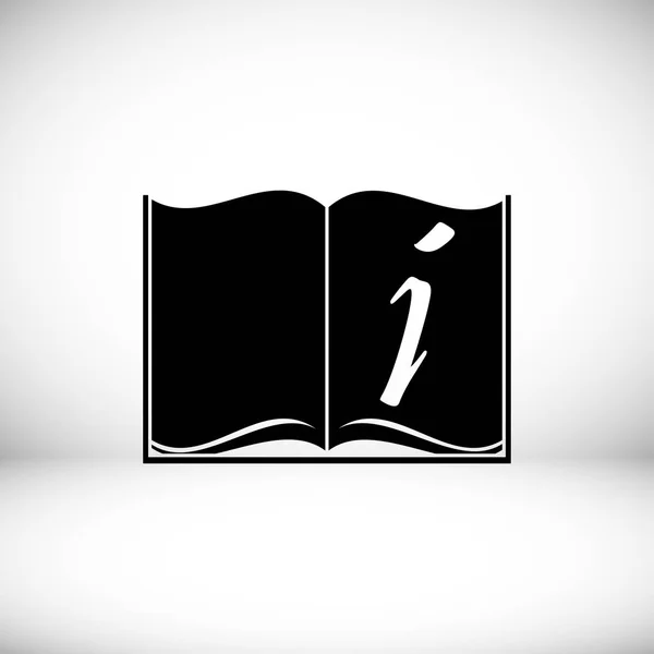 Libro abierto icono — Vector de stock