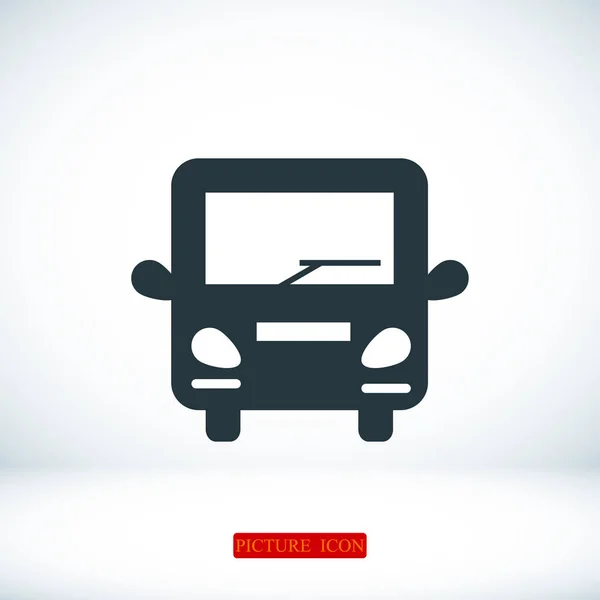 Platte bus Pictogram — Stockvector