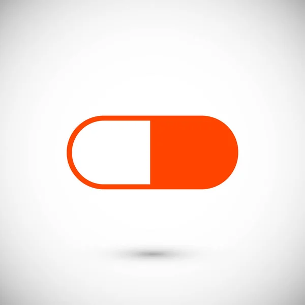 Capsul platte pictogram — Stockvector