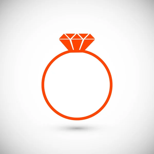 Ring lapos ikon — Stock Vector