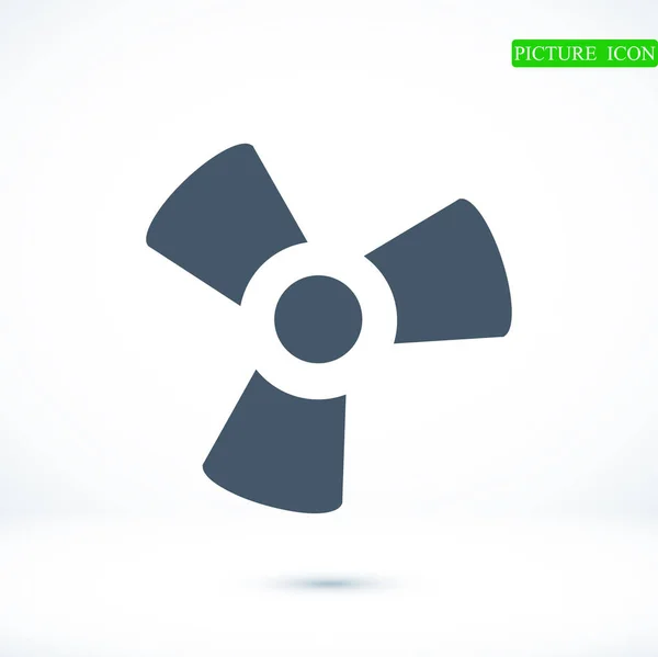 Ventilador icono plano — Vector de stock