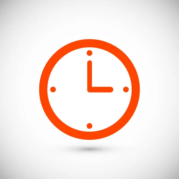 Reloj Icono plano — Vector de stock