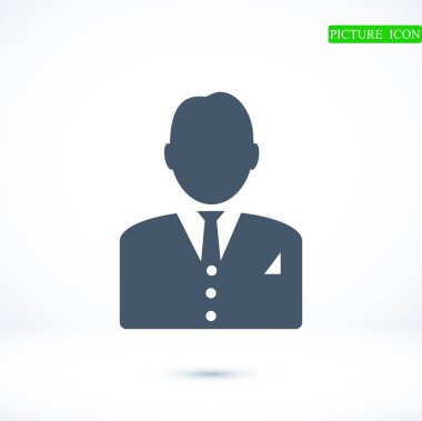 İşadamı Düz Simge