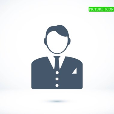 İşadamı Düz Simge