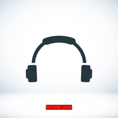 Kulaklık düz simgesi