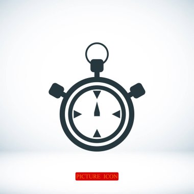 Stopwatch Düz Simgesi