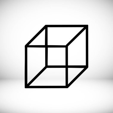 küp düz simgesi