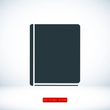 Kitap Düz Simgesi