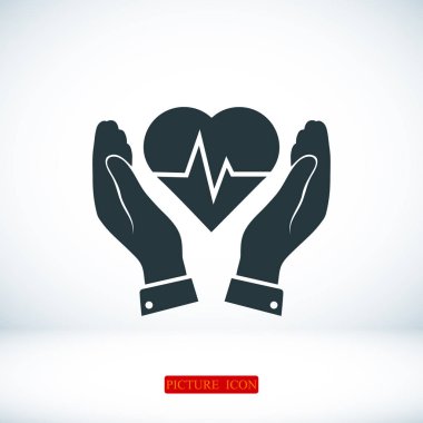 Kalp ve el simgesi