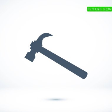 Çekiç düz simgesi