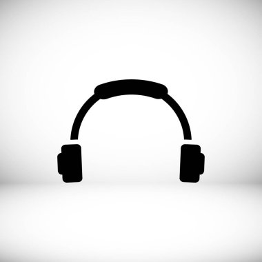 Kulaklık düz simgesi