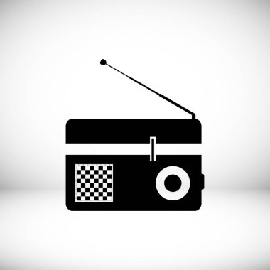 radyo düz simgesi