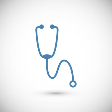 stetoskop düz simgesi