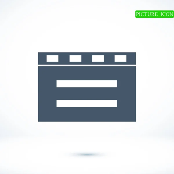 Cinema clapper icon — Stock Vector