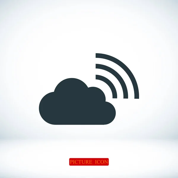 Значок облака Wifi — стоковый вектор