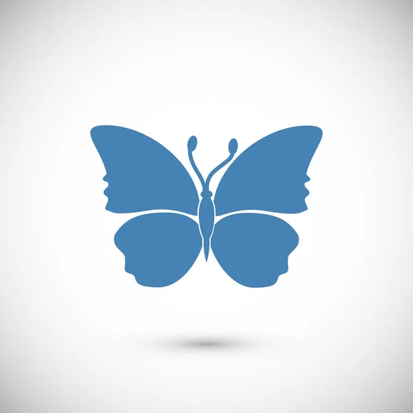 Метелик плоских значок — стоковий вектор