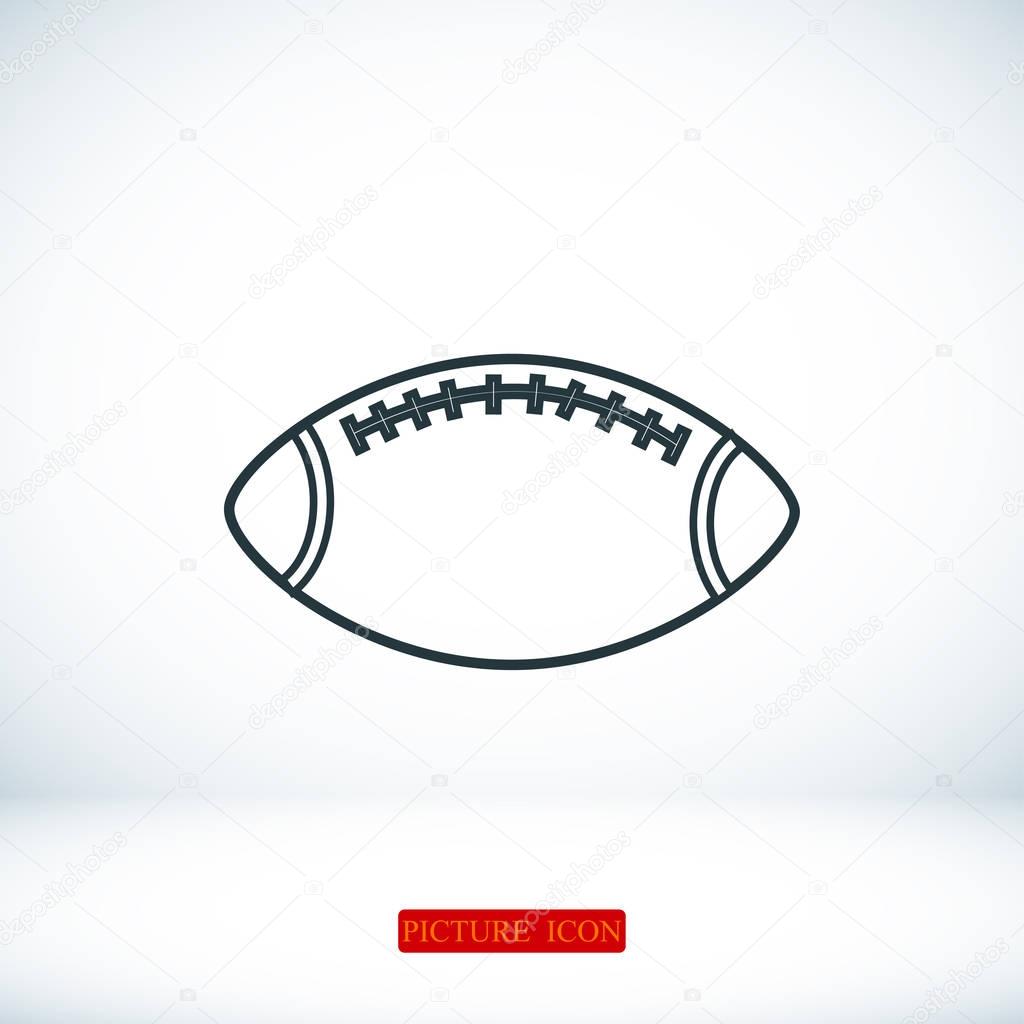 Rugby Ball icon, vector illustration
