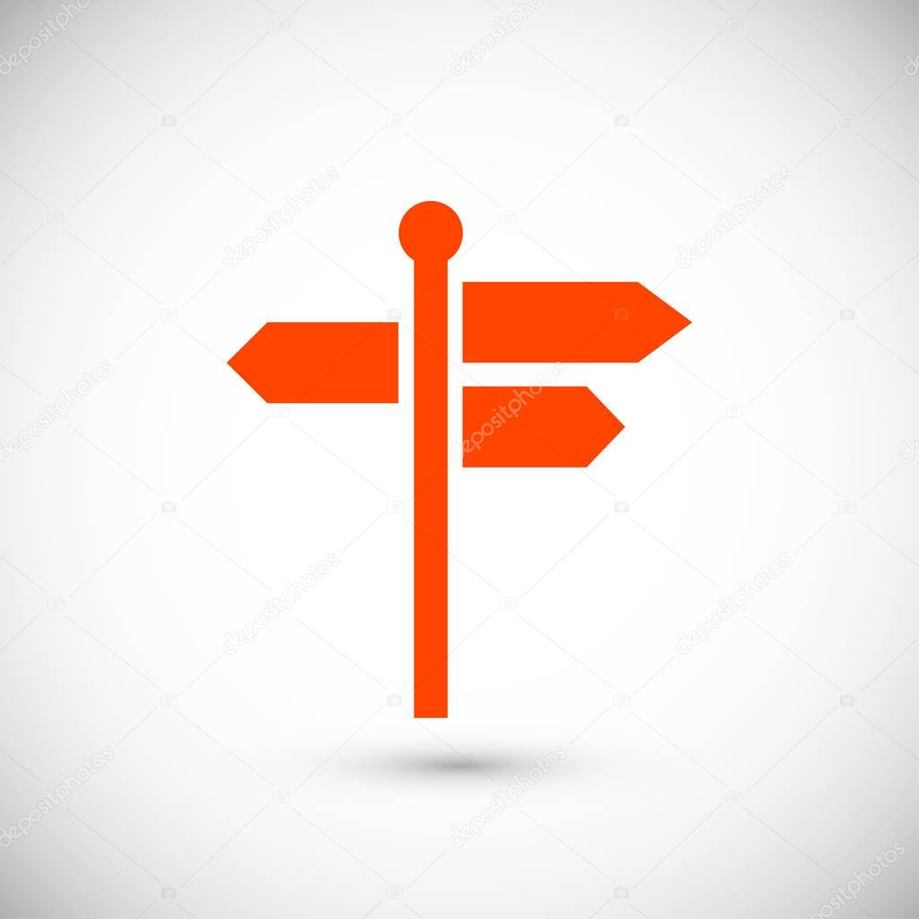 signpost flat icon
