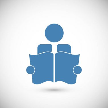 kitap okuyucu işareti simgesi