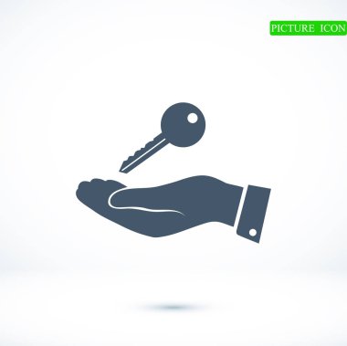 anahtar düz simgesi