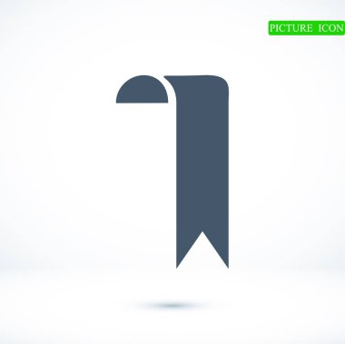 Kurdele düz simgesi