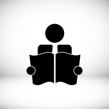 kitap okuyucu işareti simgesi