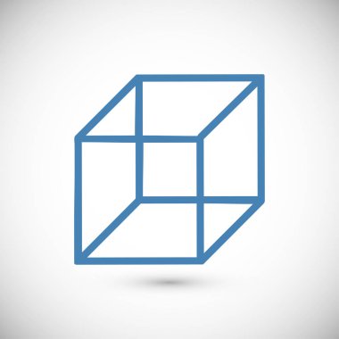 küp düz simgesi