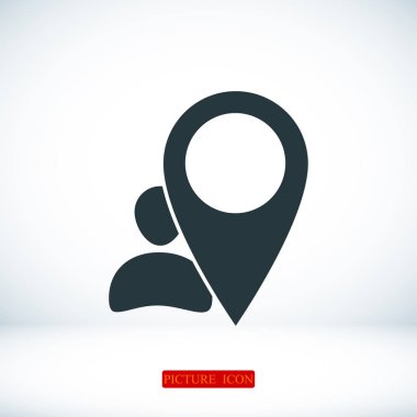 İşaretçi düz simgesi