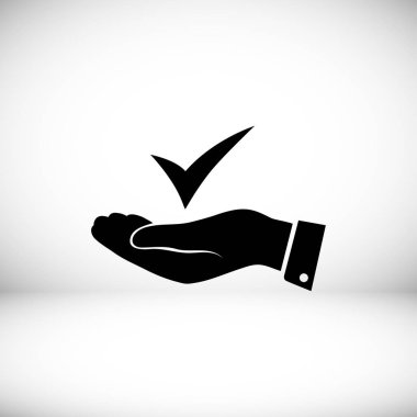 düz simgesi onaylamak