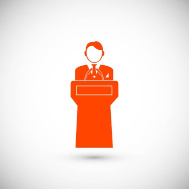  Hoparlör standlar podyum arkasında