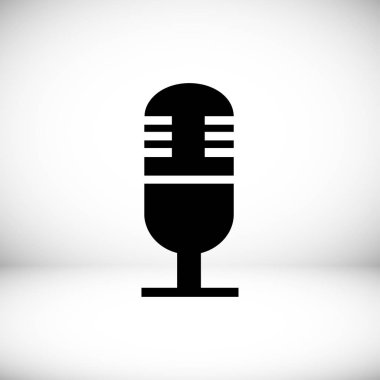 mikrofon düz simgesi