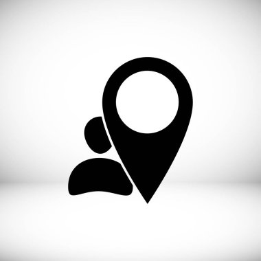 İşaretçi düz simgesi