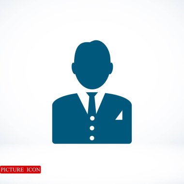 İşadamı Düz Simge