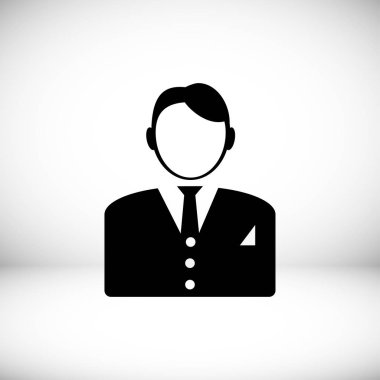 İşadamı Düz Simge