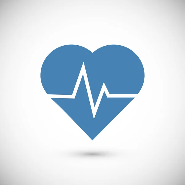 Heartbeat platte pictogram — Stockvector