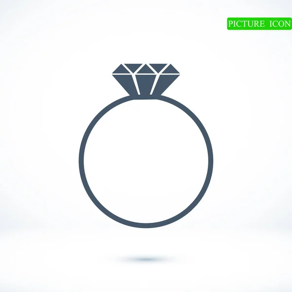Ring lapos ikon — Stock Vector