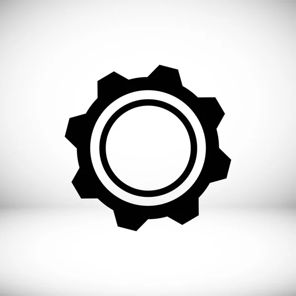 Icône plate d'engrenage — Image vectorielle