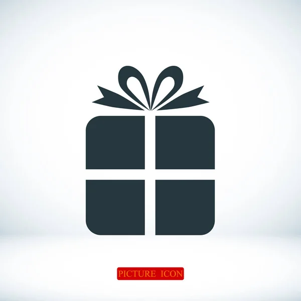 Icono plano de regalo — Vector de stock