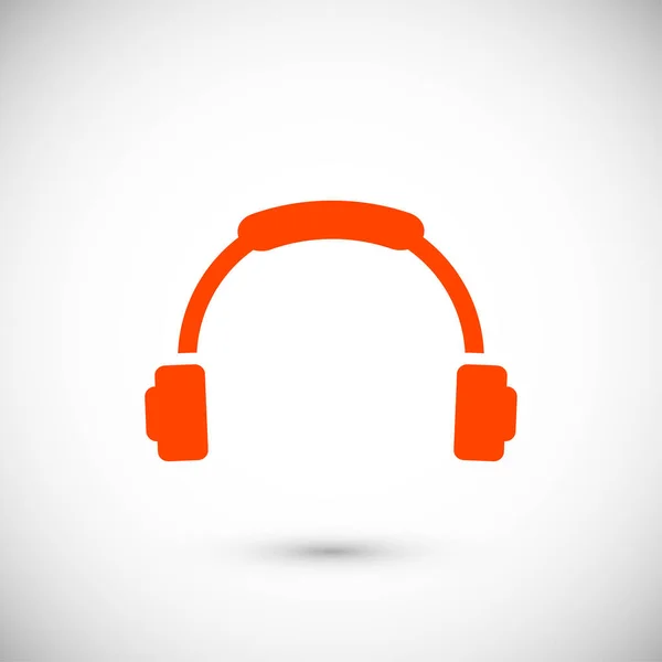 Auriculares icono plano — Vector de stock