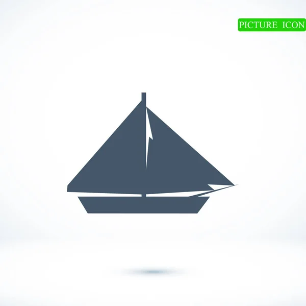 Segelboot-Ikone — Stockvektor