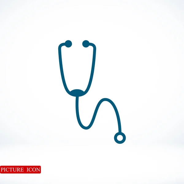 Stethoscope flat icon — Stock Vector